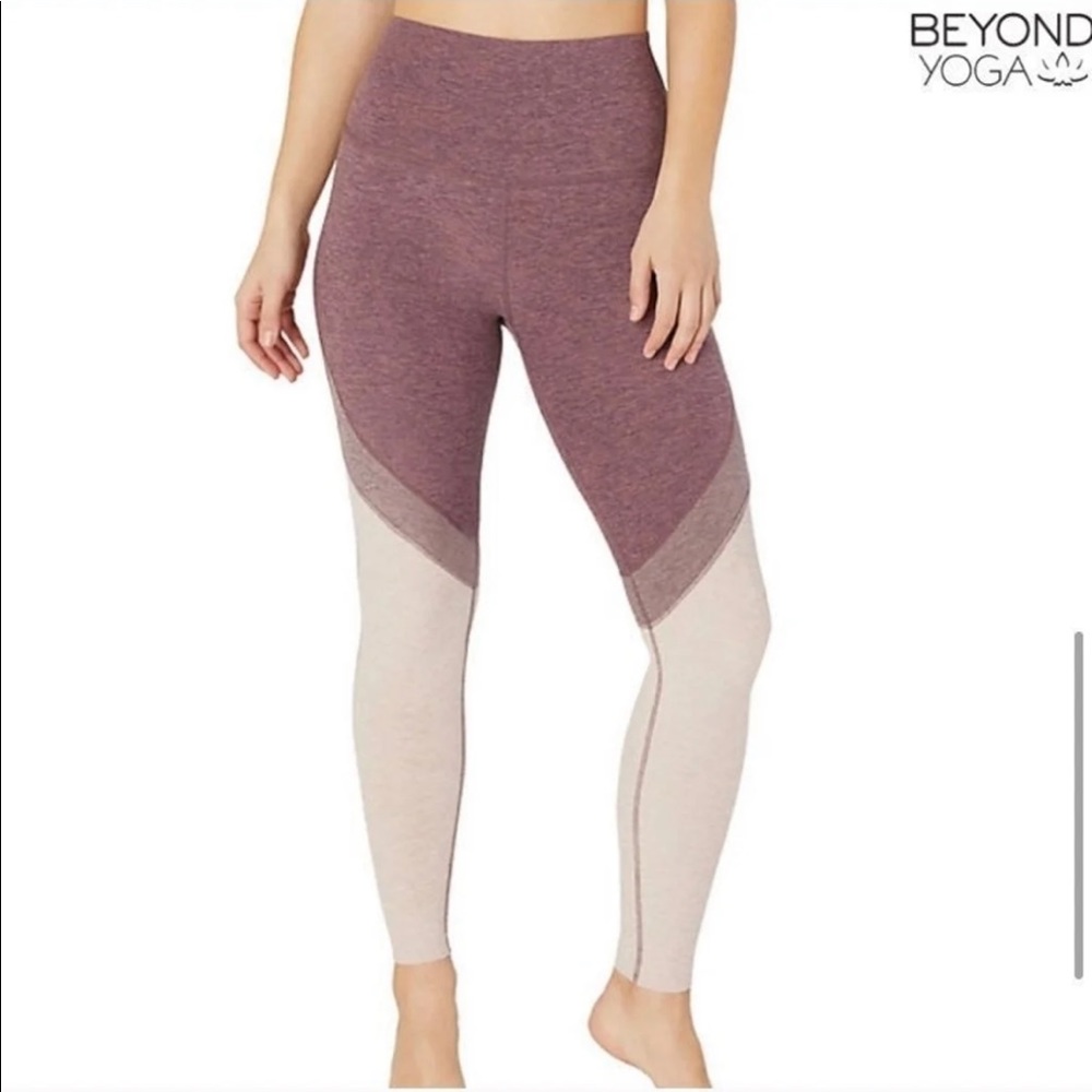 Beyond Yoga TriPanel Spacedye High Waisted Leggings - Picture 1 of 11